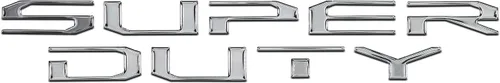 Vista 10 de Insertos de letras para capó, compatibles con Ford Super Duty 2017-2022 Gris Stone