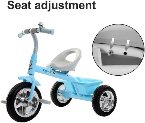Vista 4 de DYCIN Triciclo plegable para niños de 1 a 3 a 6 años de edad triciclo para niños con timbre asiento portátil juguetes para niños y niñas juguete