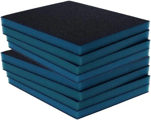 Vista 20 de Utoolmart Bloques de lijado de esponja de lijado, esponja de papel de lija húmedo y seco de grano 80, kit de esponja de arena lavable y 4 piezas