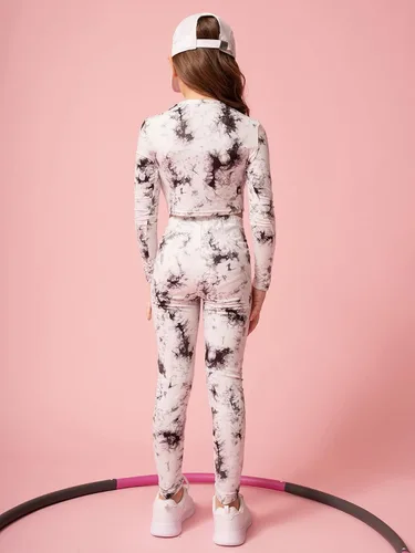 Vista 5 de SOLY HUX Conjunto de 2 piezas de camiseta de manga larga y leggings para niña