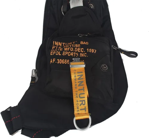 Vista 48 de Mochila de nylon para el pecho, mochila de viaje en bicicleta y gimnasio