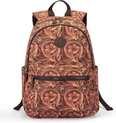 Vista 9 de Montana West - Mochila para mujeres, bolso de viaje occidental, mochila casual, mochila de día para portátil, universidad, Mediana