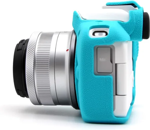 Vista 2 de Rieibi Funda EOS R50, funda protectora de silicona esmerilada para cámara Canon EOS R50 EOSR50, funda ligera para cámara EOS R50 - Azul claro