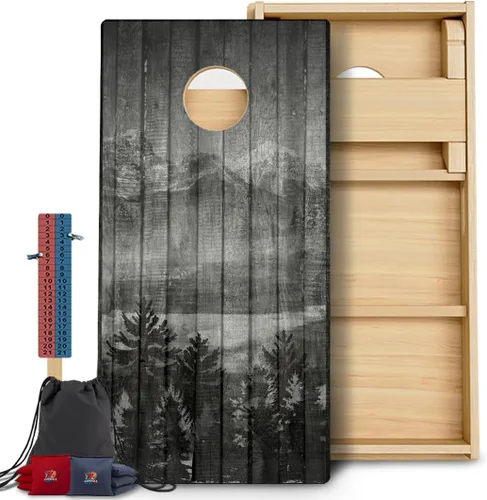Vista 15 de CornholeGamesUSA Pro - Juego de tablas de Cornhole Fabricado en Estados Unidos Abedul báltico 3/4 Sin rebote Patas triples gruesas Dos 132