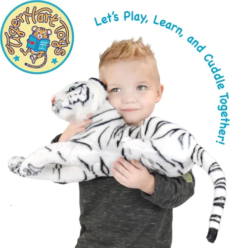 Vista 5 de TigerHart Saphed El Tigre Blanco - Peluche de 17 Pulgadas