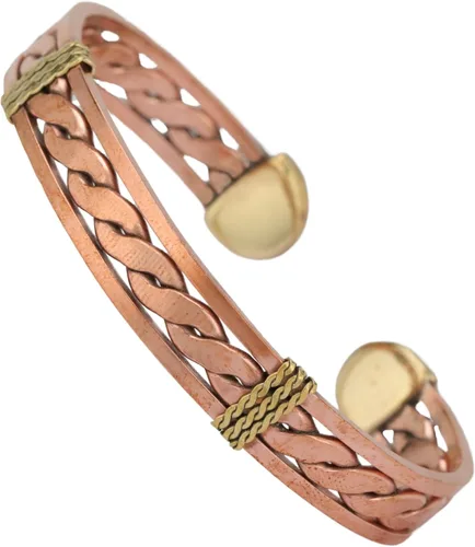 Vista 38 de Handmade Elegant Copper Bracelet for Women - Pure Copper Bracelet for Pain Relief and Stress Relief - Adjustable Entwisted Copper Bracelet to Fit