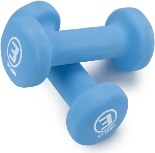 Vista 2 de Crown Sporting Goods Pesas de mano de neopreno para esculpir el cuerpo (1 par)