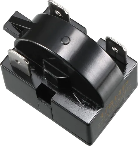 Vista 4 de uxcell Relé de arranque del refrigerador 33 ohmios 3 pines + protector de sobrecarga térmica del compresor