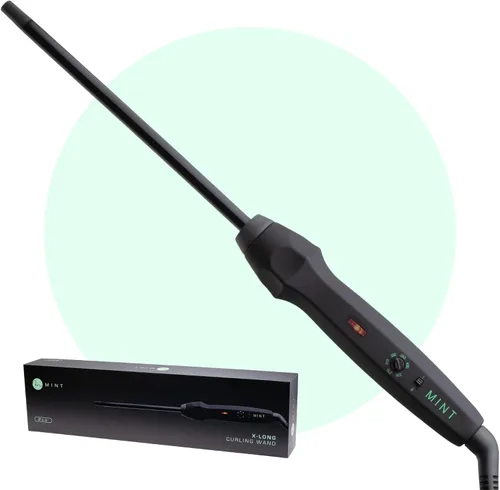 Vista 9 de MINT Varita Rizadora Profesional Sin Pinza de 1 1/4 Pulgadas para Cabello Largo Varita Rizadora Extra Larga con Barril Cerámico Iónico de 4