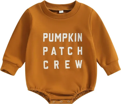 Vista 16 de Sudadera de calabaza para bebé, niña, niño, Halloween, sudadera de gran tamaño, mameluco de burbujas, suéter