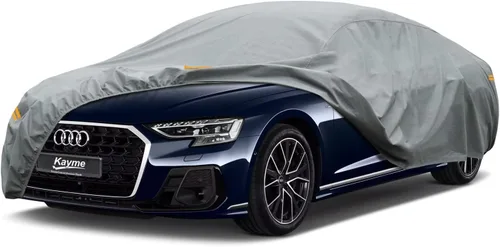Vista 88 de Kayme Funda de Coche de Servicio Pesado Impermeable para Todo Tipo de Clima, Ajuste Personalizado para Tesla Model S, Cubierta Exterior Completa