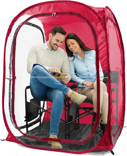 Vista 12 de WeatherPod® Pop-Up Sports Tent 1-2 Person – Instant Setup MyPod™ Original Shark Tank All-Weather Shelter for Outdoor Sports, Rain, Wind & Cold