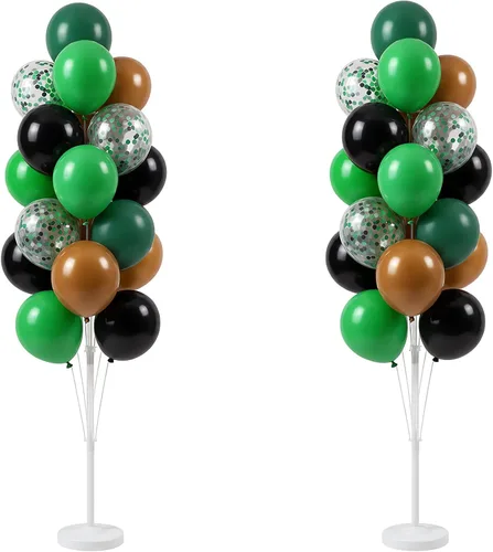 Vista 11 de Hiins Juego de 2 globos de confeti para árbol con base, decoración de poste para fiesta Bee Lemon,Wedding Baby Shower Party Decor,Includes a base