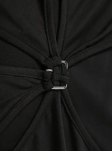 Vista 5 de Remidoo Camiseta corta de manga larga con cuello redondo y corte ajustado para mujer