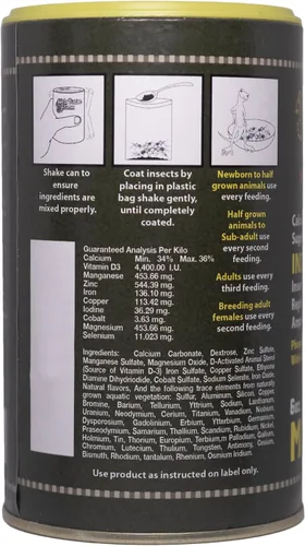 Vista 2 de Miner-All Reptile - Suplemento de calcio en polvo de 6 onzas para interiores (paquete de 2) Calcio reptil con minerales D3 Plus, ideal