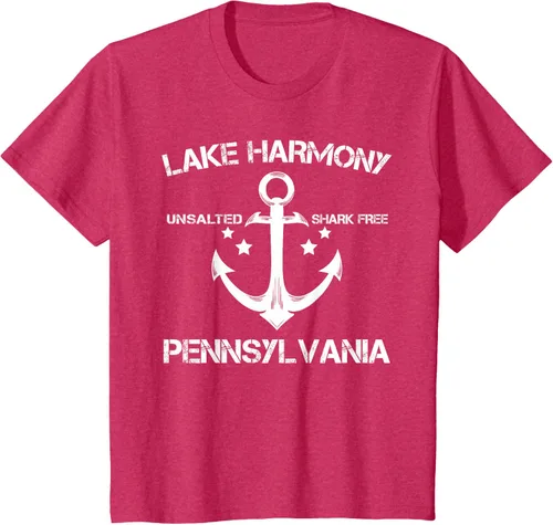 Vista 79 de Playera divertida de Lago Harmony Pennsylvania para acampada o pesca Negro