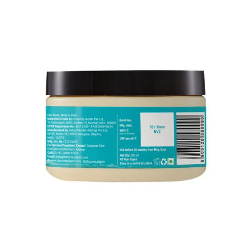 Vista 8 de Pilgrim Mascarilla capilar de aceite de argán coreano con loto blanco y camelia, acondicionador profundo e hidratación para cabello seco dañado