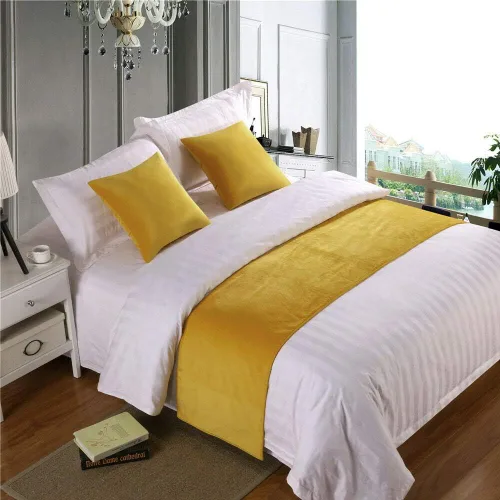 Vista 11 de Pañuelo de terciopelo de lujo, toalla de cola de cama, decoración de ropa de cama para el hogar, hotel, dormitorio