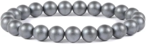 Vista 75 de Justinstones Gem - Pulsera elástica de cuentas redondas de piedras semipreciosas de 8 mm, unisex, de 17.78 cm Turmalina negra de grado A