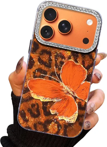 Vista 89 de I-MGAE-IN-AR Funda compacta para iPhone 11, diseño de mariposa, marco de protección de lente de cámara con diamante 3D, bonitas fundas protectoras