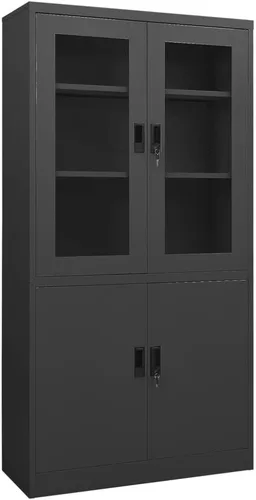 Vista 35 de Archivador de metal de 2 cajones, archivador de acero para oficina con cerradura para el hogar y la oficina, 35.4 x 18.1 x 28.5 pulgadas (blanco)