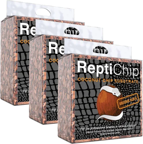 Vista 11 de ReptiChip - Sustrato de reptil con chips de coco de 72 cuartos de galón de capacidad, bloque de cáscara de coco orgánico comprimido para hábitat