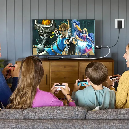 Vista 7 de Boreguse Switch Dock para Nintendo Switch DockNintendo Switch OLED Dock, 1.8M6FT Switch HDMI para Nintendo SwitchSwitch OLED, adaptador de TV tipo C