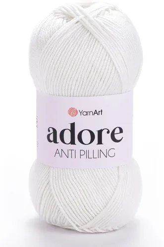 Vista 24 de 1 madeja YarnArt Adore, hilo antipilling, 100% acrílico antipilling, 100 g (3.5 oz), 280 m (306 yd), 3: Light-DK, Verde bebé - 358