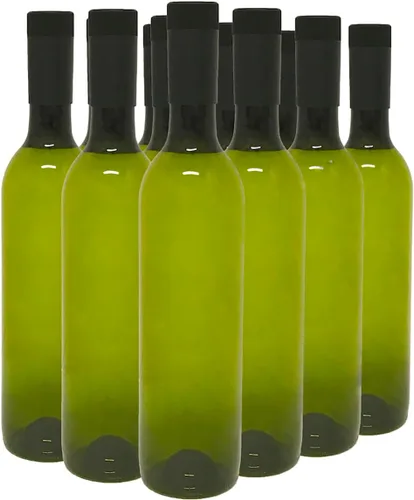 Vista 2 de nicebottles Botella de vino de plástico con tapón de rosca, transparente, 750 ml