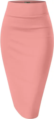 Vista 14 de Hybrid & Company Women's Scuba Pencil Skirt 1139 - negro