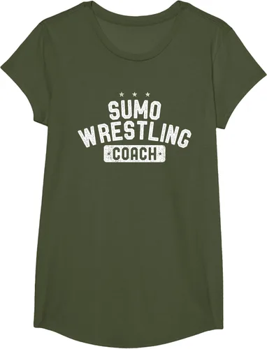 Vista 87 de Camiseta vintage de lucha libre Sumo Entrenador de lucha libre, Negro, S