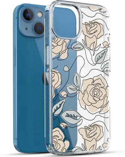 Vista 3 de RANZ Compatible con Funda para iPhone 13, Serie Anti-Arañazos y a los Golpes, Carcasa Protectora de TPU y PC Transparente para iPhone 13 (6.1")