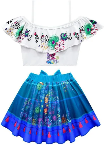 Vista 7 de ZAKINUVA Encanto - Traje de baño para niñas Mirabel Isabella de dos piezas
