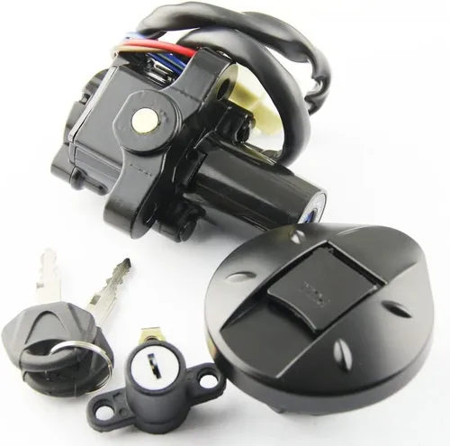 Vista 4 de MOCCAN Kit de interruptor de encendido para motocicleta, cubierta de tanque de combustible con 2 llaves compatible con Y-amaha XT660 XT660R XT660X