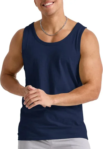 Vista 5 de Hanes Camiseta sin mangas de mezcla triple para hombre, ligera, sin mangas