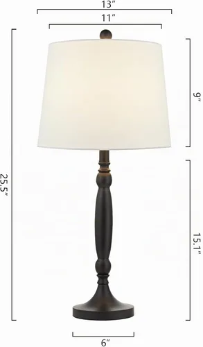Vista 7 de Maxax Juego de 3 lámparas de mesa y lámpara de pie, lámparas tradicionales con pantalla de tela de lino blanco para sala de estar, dormitorio, sala