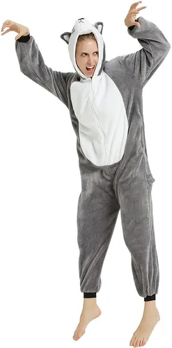 Vista 3 de Nousion Licorne Unisex Adult Onesies Pajamas, Cosplay Christmas Sleepwear Onesies Outfit