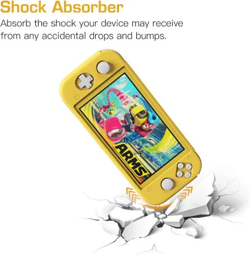 Vista 5 de MoKo - Funda compatible con Nintendo Switch Lite, funda protectora de silicona, funda antiarañazos, con absorción de golpes, antideslizante