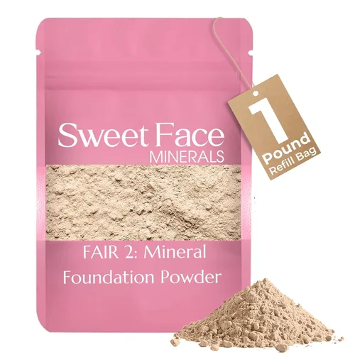 Vista 13 de Sweet Face Minerals - Recambio de polvo de base (BEIGE) (bolsa de 0.42 oz) por Sweet Face Minerals, polvo de maquillaje ligero y mineral suelto
