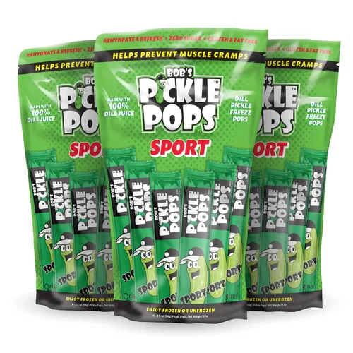 Vista 12 de Bob's Pickle Pops - Paletas de hielo con sabor original a jugo de eneldo - Paletas congeladas pre-entrenamiento - Alivio de calambres