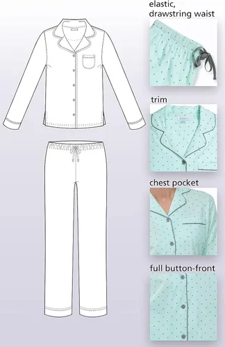 Vista 66 de PajamaGram Conjunto de pijama para mujer – Pijama para mujer, jersey novio, 100% algodón