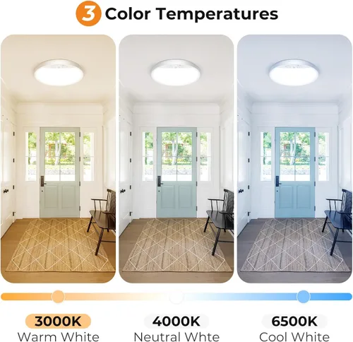 Vista 6 de slochi Paquete de 4 Luces con Sensor de Movimiento para Interiores con Cable, Luces de Armario de 5000K con Sensor de Movimiento, 15W 1500LM Lámpara