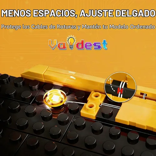 Vista 7 de Vaodest Luz LED para Lego 76191 Set Marvel Infinity Gauntlet, Diseño y Configuración Compatible con el Modelo 76191