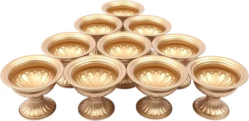 Vista 10 de 10 jarrones dorados para centros de mesa, decoración de mesa de boda para recepción, soporte de flores para el hogar, ceremonia, eventos de Navidad
