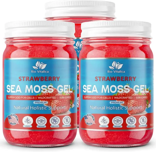 Vista 15 de BioVitalica - Gel de musgo marino irlandés crudo orgánico – Calidad premium – Dr. Sebi, superalimento vegano para células – Gel de masa marina 100%