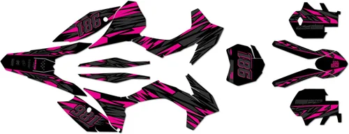 Vista 5 de Kit de gráficos para KTM Motocross de 2 tiempos 125SX, 150SX y 250SX (2013-2014) serie Twitch Cyan 16 mil - On/Off The Road - Adhesivo