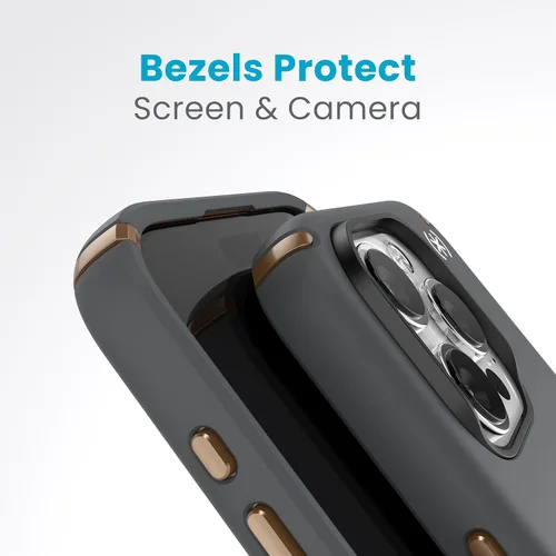 Vista 6 de Speck Funda para iPhone 15 Pro – Diseñada para MagSafe, protección contra caídas, resistente a los arañazos, suave al tacto, funda de teléfono