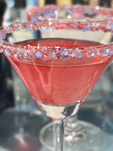 Vista 6 de Snowy River Americas Cocktail Sugar - Rimmer de cóctel Kosher todo natural, rojo, blanco y azul y recortador de café (americanas, bolsa de 1 libra)