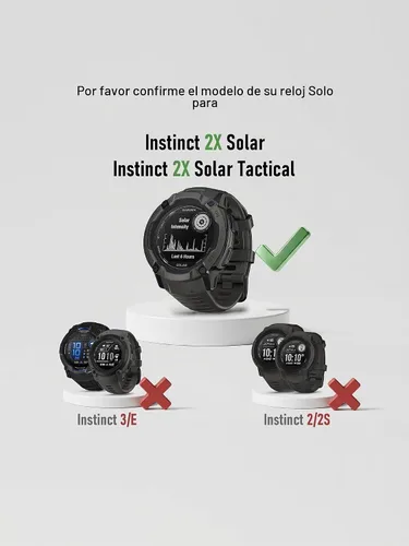 Vista 2 de iDaPro Protector de pantalla para Garmin Instinct 2X Solar Tactical, 9H