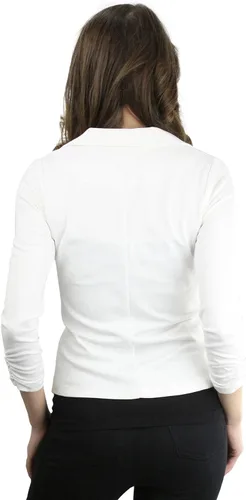 Vista 99 de ToBeInStyle Blazers de manga larga con cremallera y botones para mujer